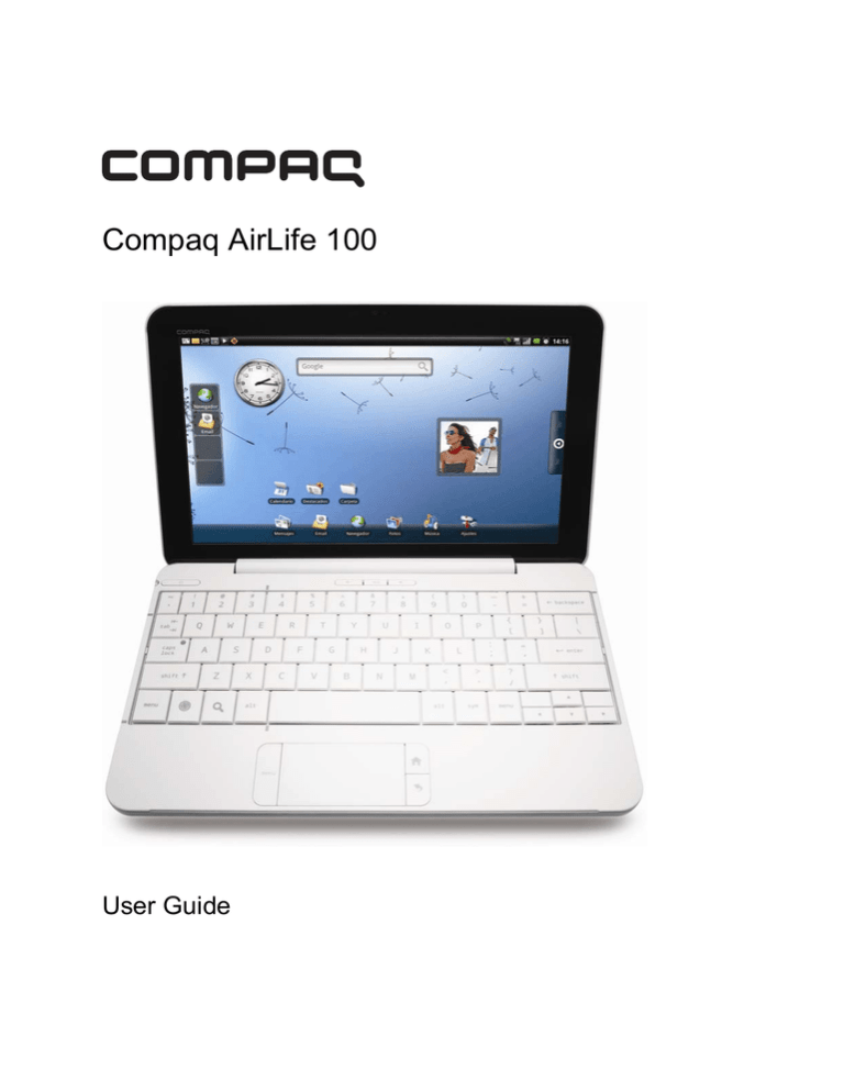 HP Compaq AirLife 100 series User manual HP Compaq AirLife 100 series User manual