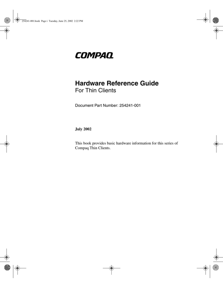 HP T30 User manual HP T30 User manual
