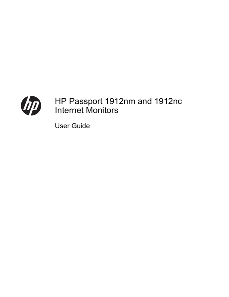 HP 1912NC User's manual HP 1912NC User's manual