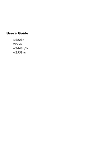 HP 2229H User's manual HP 2229H User's manual