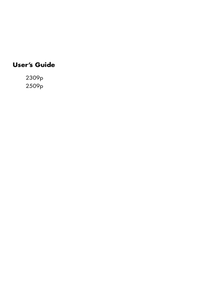 HP 2309P User manual HP 2309P User manual