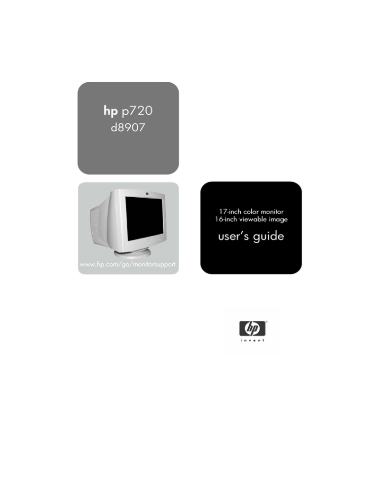 HP D8907 User manual HP D8907 User manual
