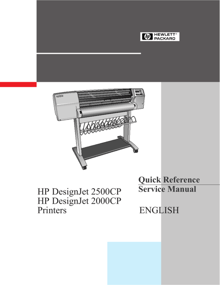 HP DESIGNJET 2500CP User manual HP DESIGNJET 2500CP User manual
