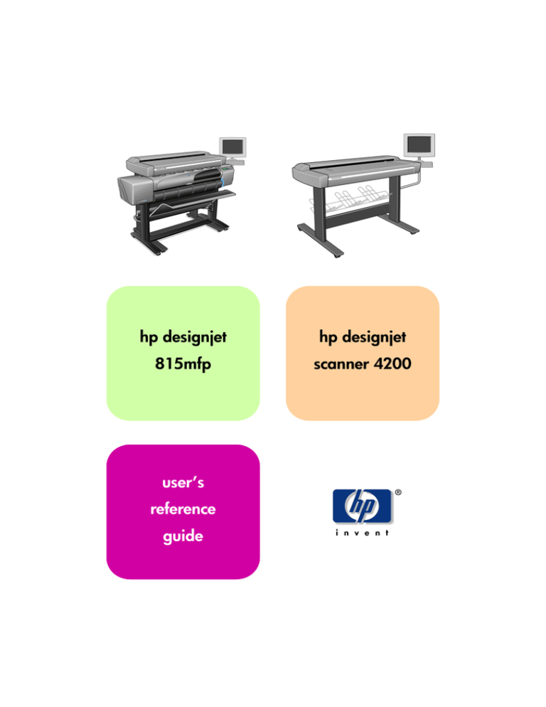 HP DesignJet 815MFP User's manual HP DesignJet 815MFP User's manual
