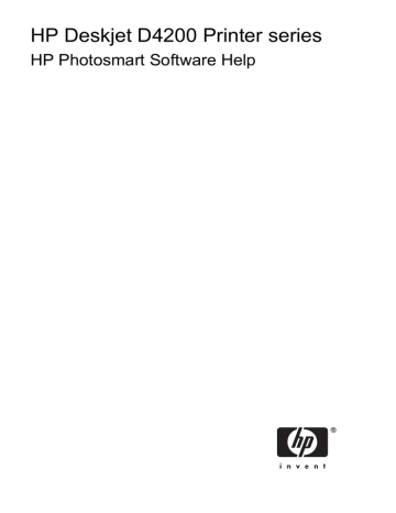 HP Deskjet D4200 Printer series, DESKJET D4200 User's manual HP Deskjet D4200 Printer series, DESKJET D4200 User's manual