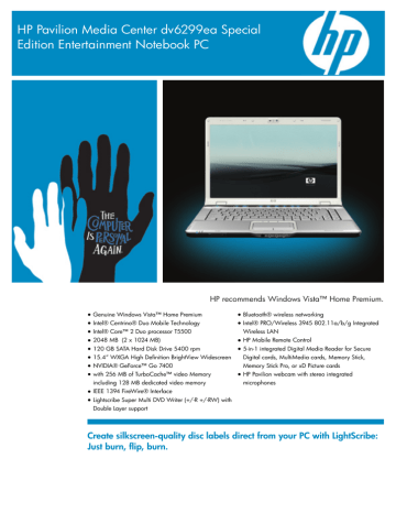 HP DV6299EA User's manual HP DV6299EA User's manual