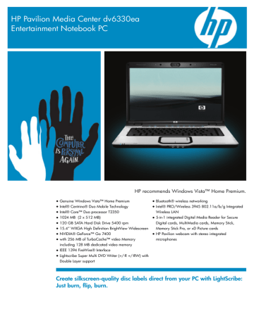 HP DV6330EA User's manual HP DV6330EA User's manual
