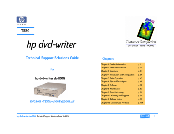 HP DVD100I User's manual HP DVD100I User's manual