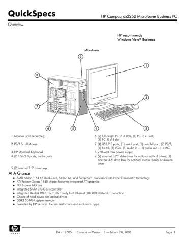 HP dx2250 User's manual HP dx2250 User's manual