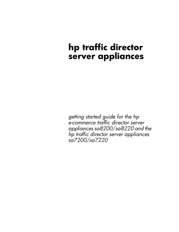 HP sa8200 Getting started guide HP sa8200 Getting started guide