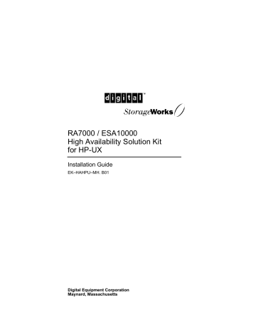 HP ESA10000 User's manual HP ESA10000 User's manual