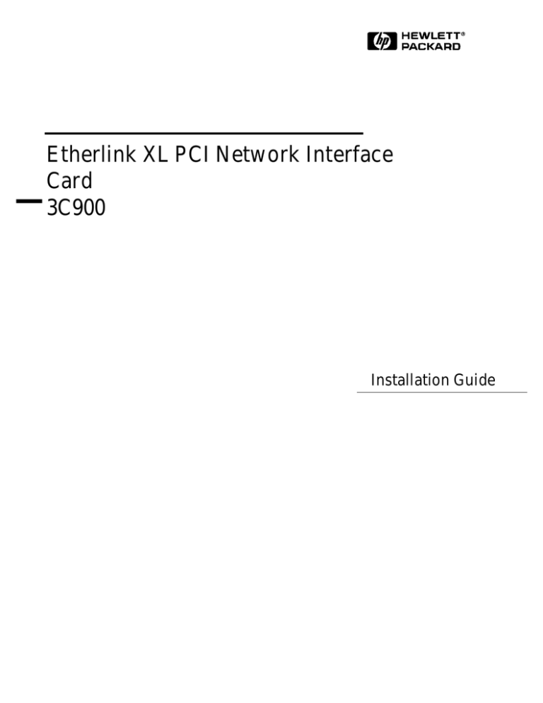 HP 3C900 User's manual HP 3C900 User's manual