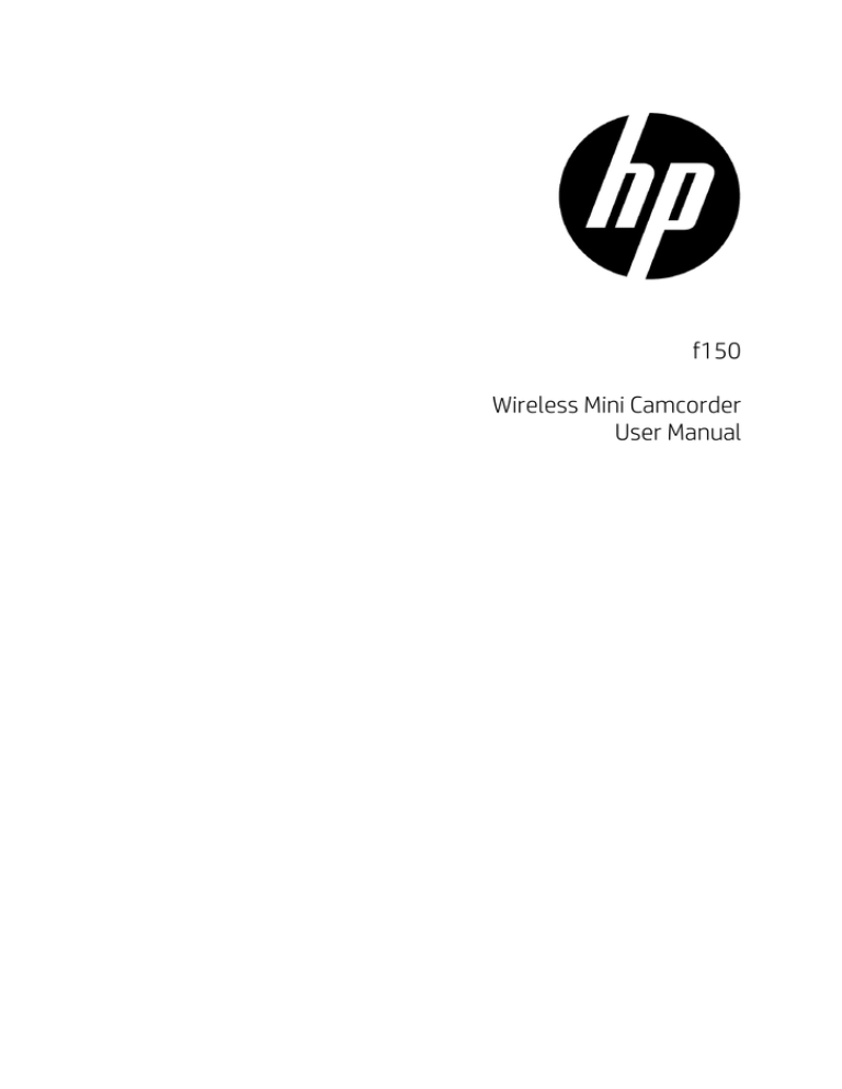 HP F150, f150 Wireless Mini Camcorder User's manual HP F150, f150 Wireless Mini Camcorder User's manual