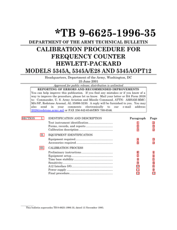 HP 5345AOPT12 User's manual HP 5345AOPT12 User's manual