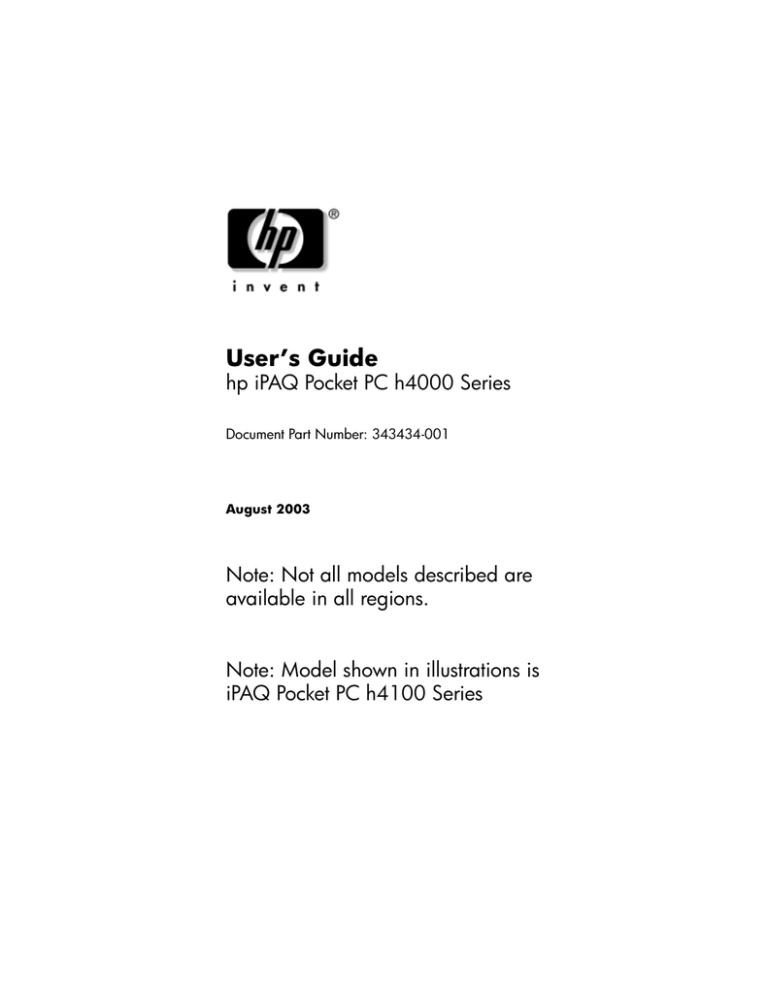 HP h4000 Series User's manual HP h4000 Series User's manual