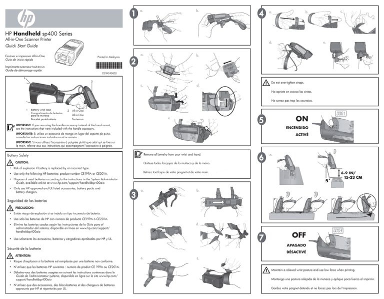 HP SP400 Quick start guide HP SP400 Quick start guide