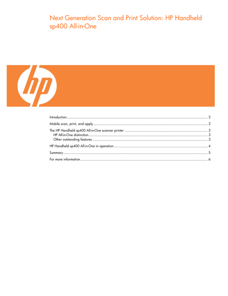 HP SP400 User manual HP SP400 User manual