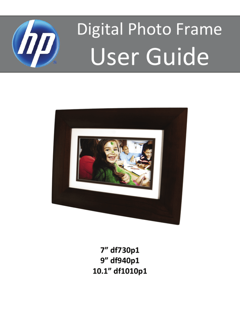 HP df730p1 Digital Picture Frame, DF730P1, DF1010P1 Owner's manual HP df730p1 Digital Picture Frame, DF730P1, DF1010P1 Owner's manual