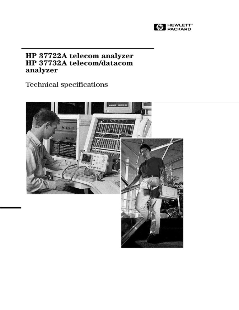HP 37722A User's manual HP 37722A User's manual