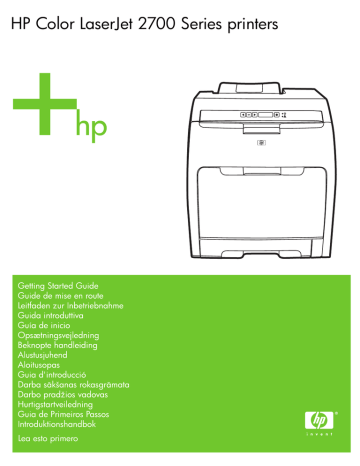 HP Color LaserJet 2700 Series printers 2700 Series, Color LaserJet 2700 Printer series User's manual HP Color LaserJet 2700 Series printers 2700 Series, Color LaserJet 2700 Printer series User's manual