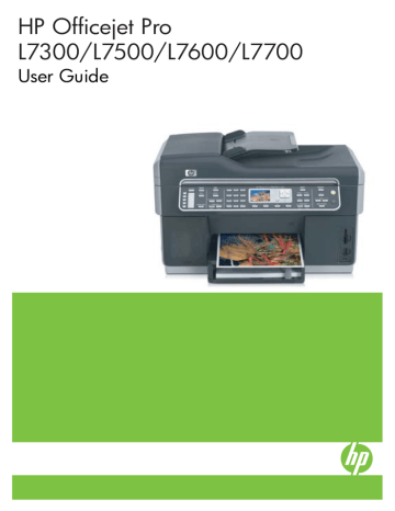 HP Officejet Pro L7600 All-in-One Printer series, Officejet Pro L7500 All-in-One Printer series, L7780, Officejet Pro L7300 All-in-One Printer series, Officejet Pro L7700 All-in-One Printer series User's manual HP Officejet Pro L7600 All-in-One Printer series, Officejet Pro L7500 All-in-One Printer series, L7780, Officejet Pro L7300 All-in-One Printer series, Officejet Pro L7700 All-in-One Printer series User's manual