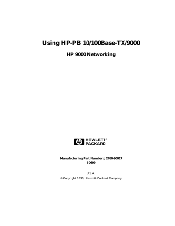 HP -PB 10 User's manual HP -PB 10 User's manual