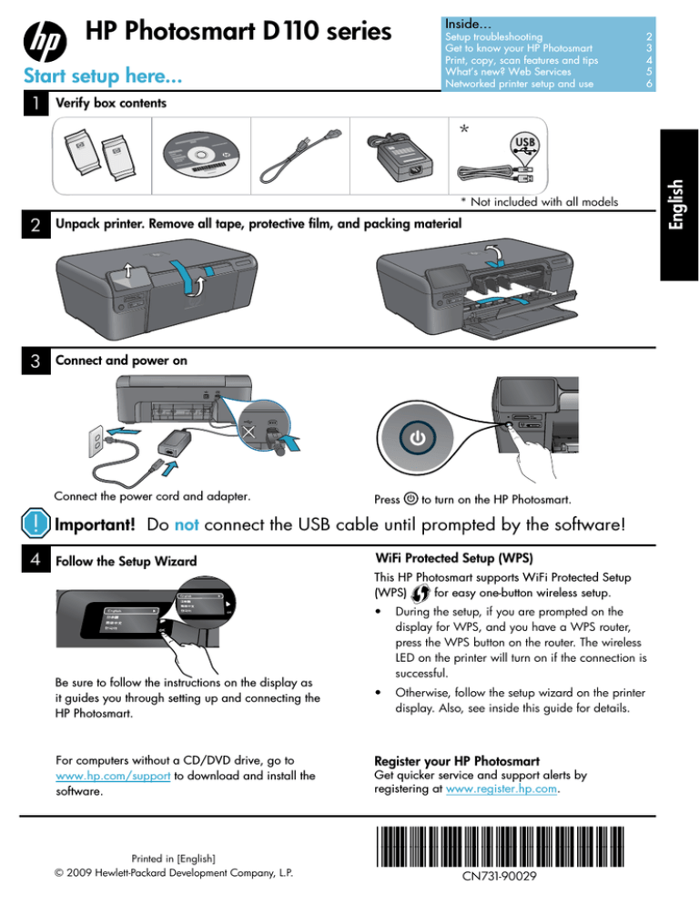 HP PHOTOSMART D110 User's manual HP PHOTOSMART D110 User's manual