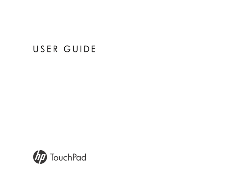 HP TouchPad, FB359UA User manual HP TouchPad, FB359UA User manual