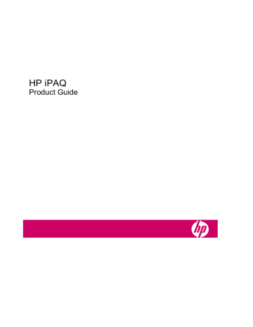 HP iPAQ 200 Series, iPAQ 210 Enterprise Handheld Instructions HP iPAQ 200 Series, iPAQ 210 Enterprise Handheld Instructions