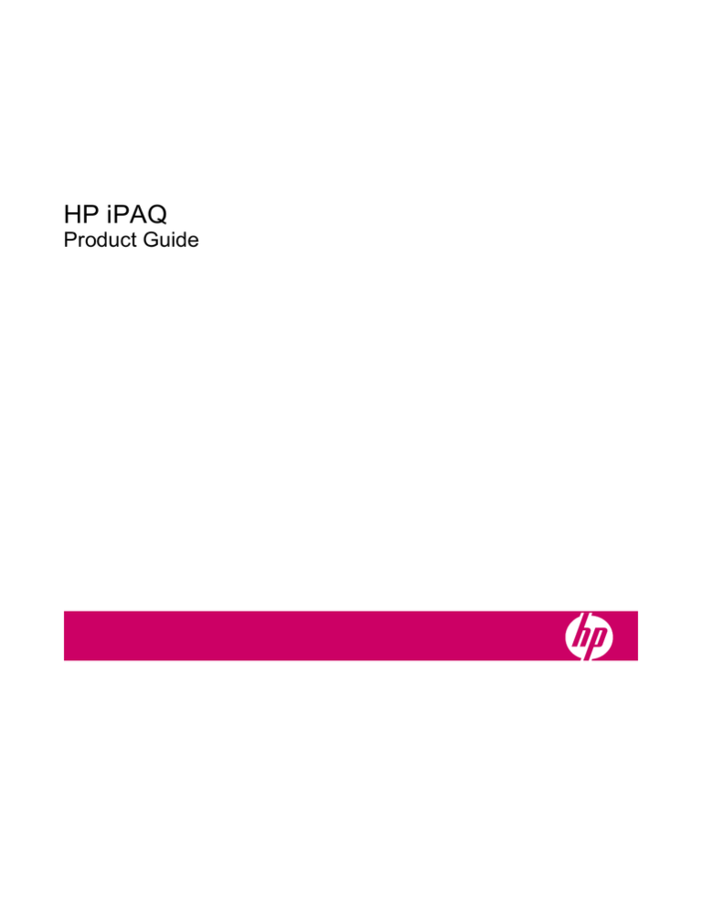 HP iPAQ 500 Series, iPAQ 512 Voice Messenger Operating instructions HP iPAQ 500 Series, iPAQ 512 Voice Messenger Operating instructions