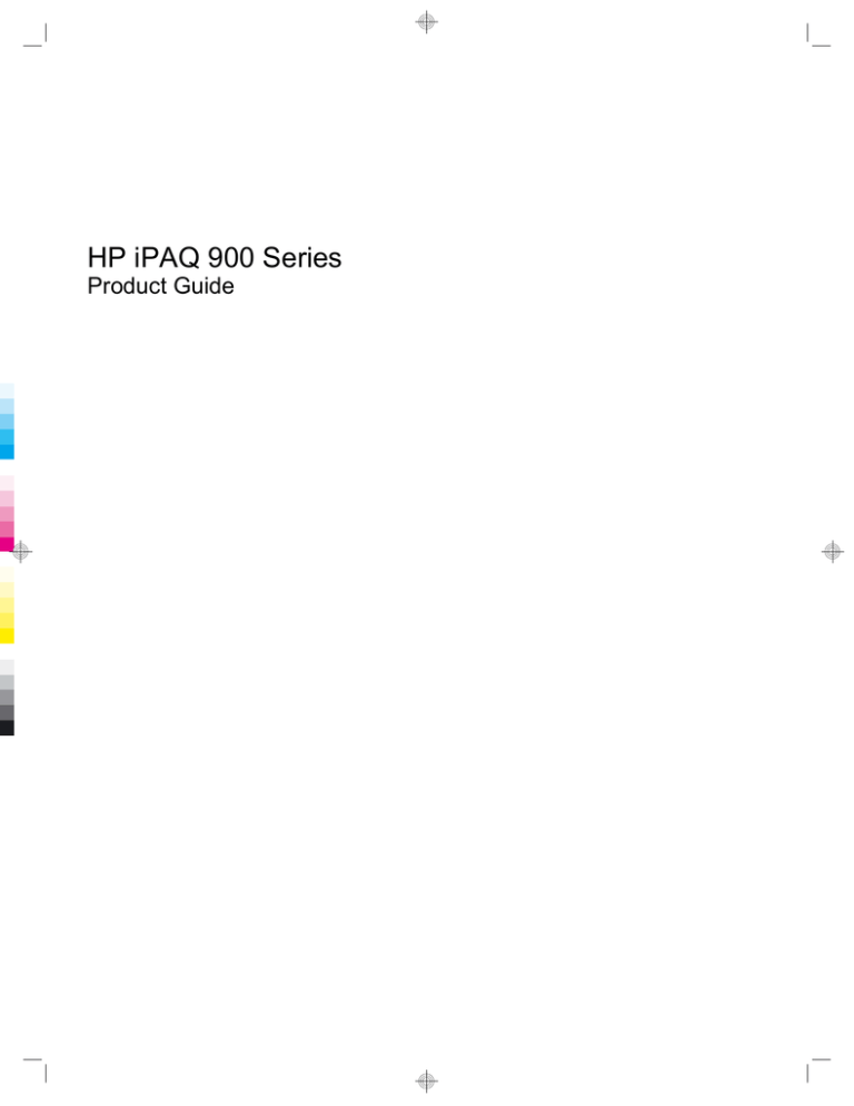 HP 910c, iPAQ 900 Series Operating instructions HP 910c, iPAQ 900 Series Operating instructions