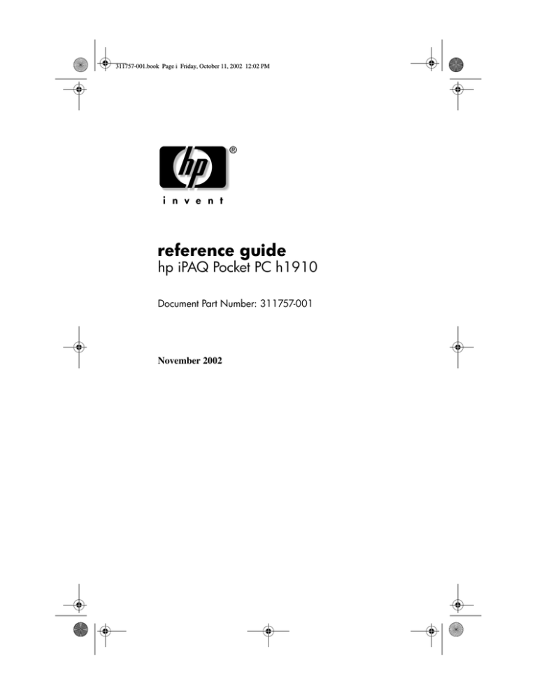 HP h1900 User manual HP h1900 User manual