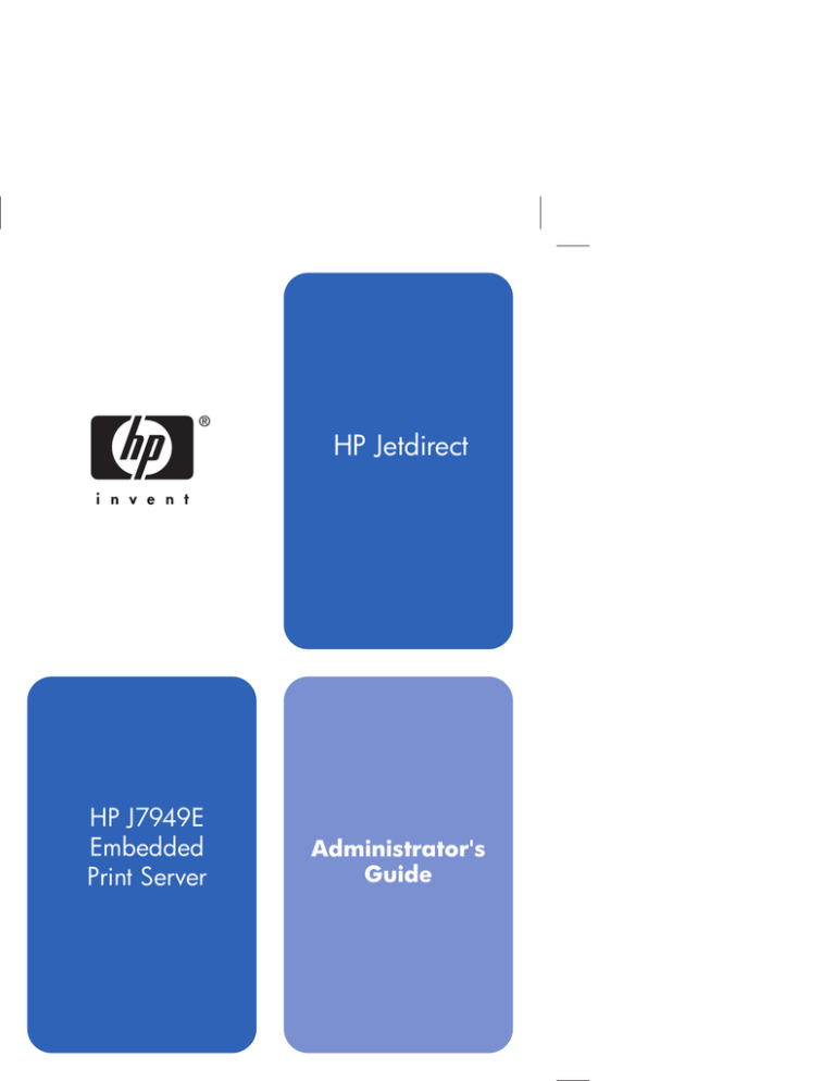 HP J7949E User's manual HP J7949E User's manual