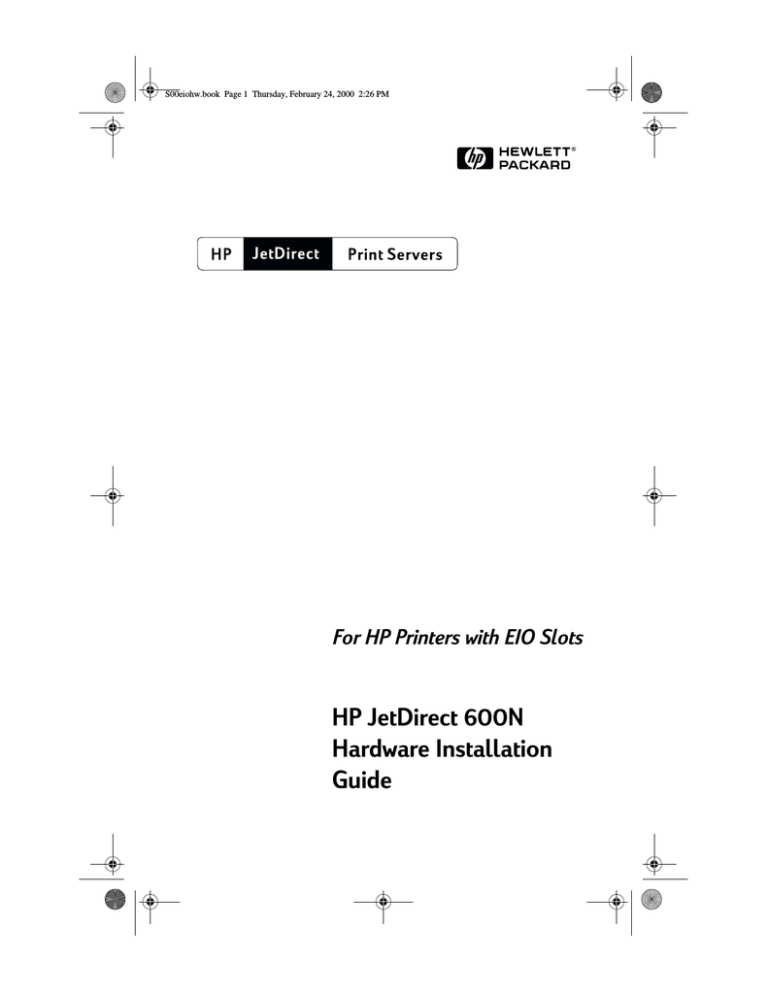 HP 600N Installation guide HP 600N Installation guide
