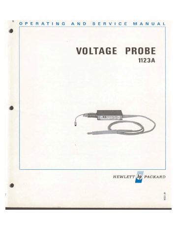 HP 1123A User's manual HP 1123A User's manual