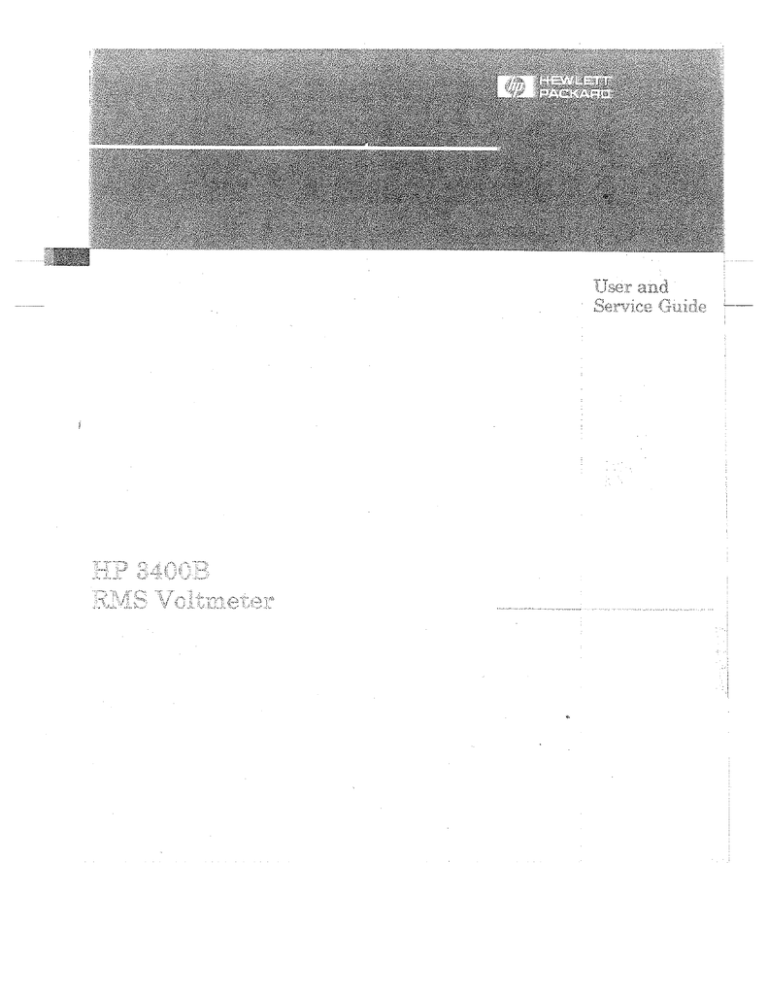 HP 3400B User manual HP 3400B User manual