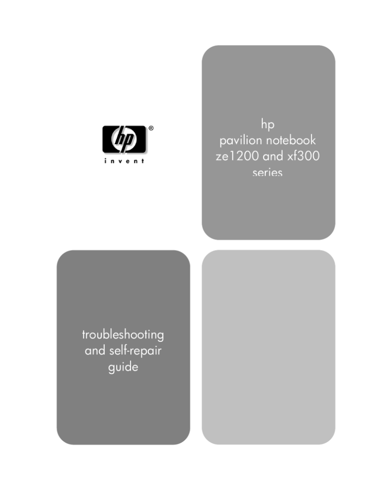 HP Laptop XF300 User's manual HP Laptop XF300 User's manual