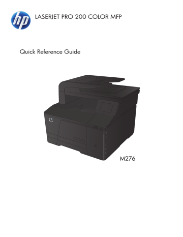 HP M276nw Quick Reference Guide | Manualzz