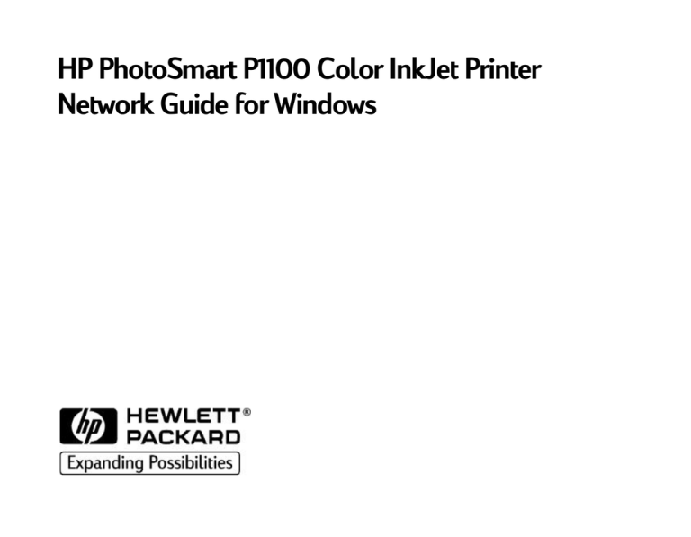 HP P1100 User's manual HP P1100 User's manual