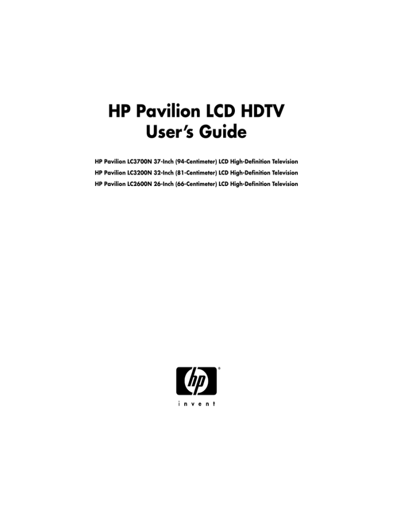 HP LC3200N User manual HP LC3200N User manual