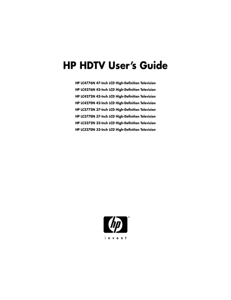 HP LC3272N User's manual HP LC3272N User's manual