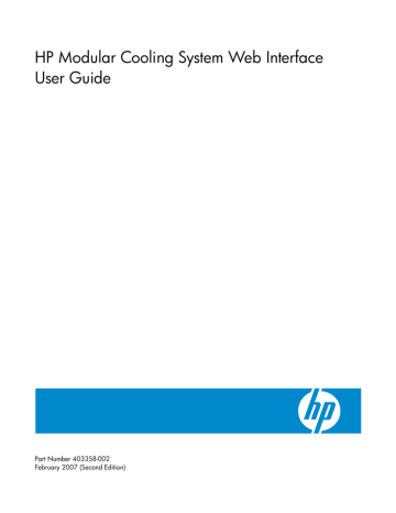 HP Modular Cooling System Reference guide HP Modular Cooling System Reference guide