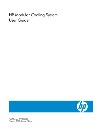 HP Modular Cooling System User's manual HP Modular Cooling System User's manual