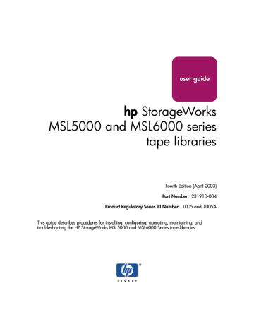 HP MSL5026 User's manual HP MSL5026 User's manual