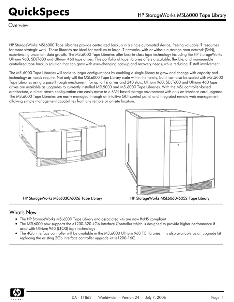 HP MSL6000 User's manual HP MSL6000 User's manual