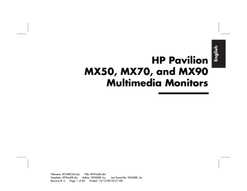 HP MX50 User's manual HP MX50 User's manual