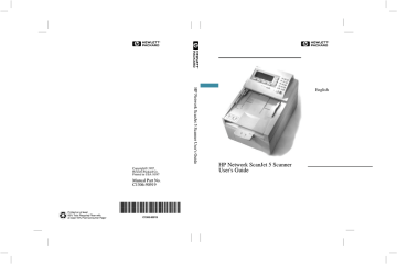 HP 100Base-Tx/10Base-T, Network Scanjet 5 Scanner series User's manual HP 100Base-Tx/10Base-T, Network Scanjet 5 Scanner series User's manual