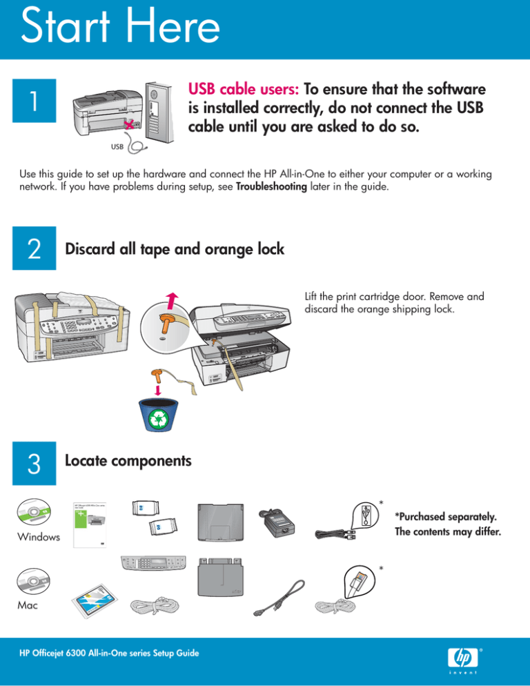 HP Officejet 6310 All-in-One Printer Setup guide HP Officejet 6310 All-in-One Printer Setup guide