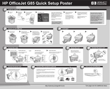 HP g85 Quick Setup guide HP g85 Quick Setup guide