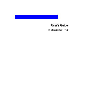 HP 1175c User's manual HP 1175c User's manual